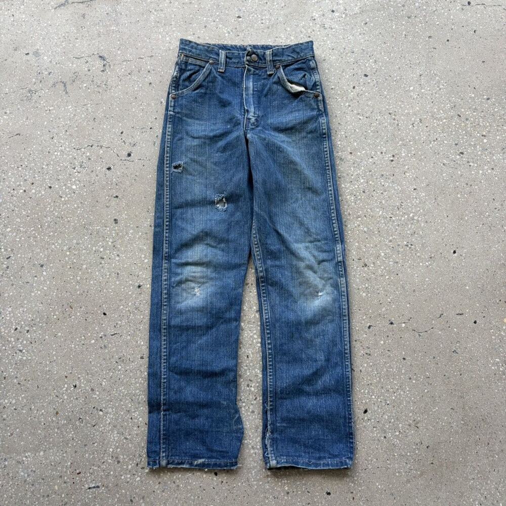 Vintage 60s Wrangler Dark Sanforized Jeans 22x25